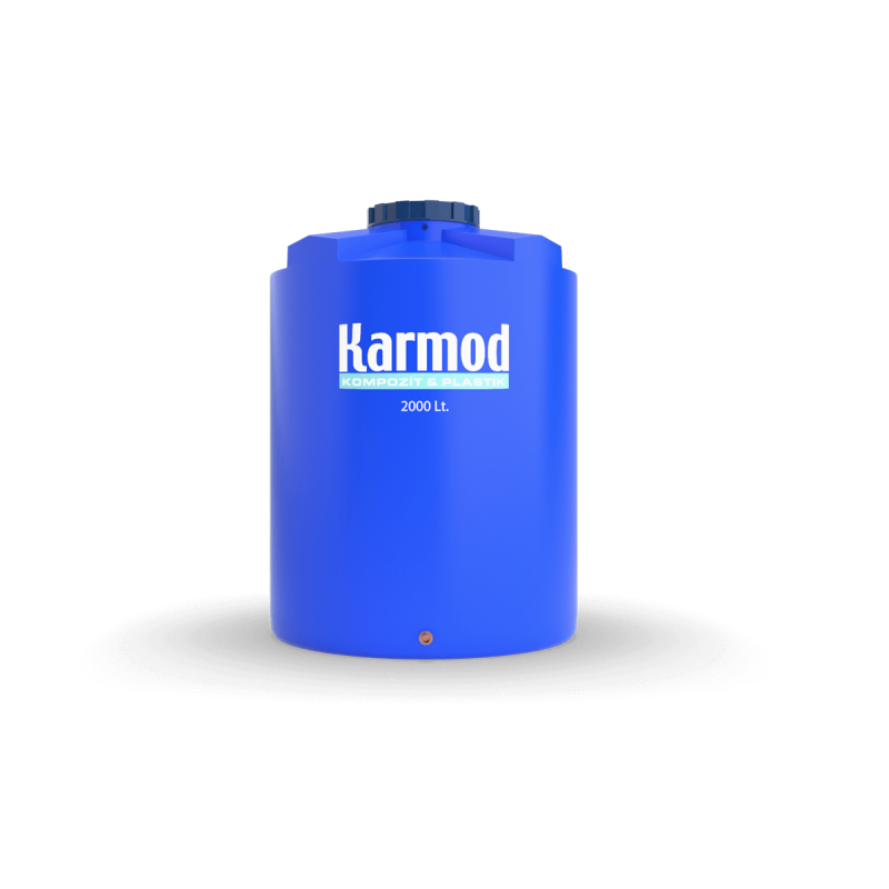 
Резервоар за вода 2000 литра Karmod, Вертикален, син, 1"