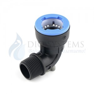PUSH Коляно Ф25 - 3/4" Външна резба, IRRIPLAST